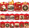 Jingmore 12 Pcs Christmas Pot Holders with Pocket for Kitchen Gift Bulk by Jingmore