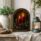 Christmas Candle Arched Table Sign, Rustic Farmhouse Holiday Decor - Image 6