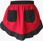 CRB Fashion Waist Apron Kitchen Cooking Restaurant Cotton Bistro Half Aprons - Image 6