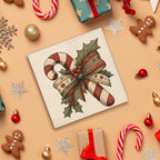 Vintage Christmas Decorations, Candy Cane Wooden Sign Home Decor - Image 4