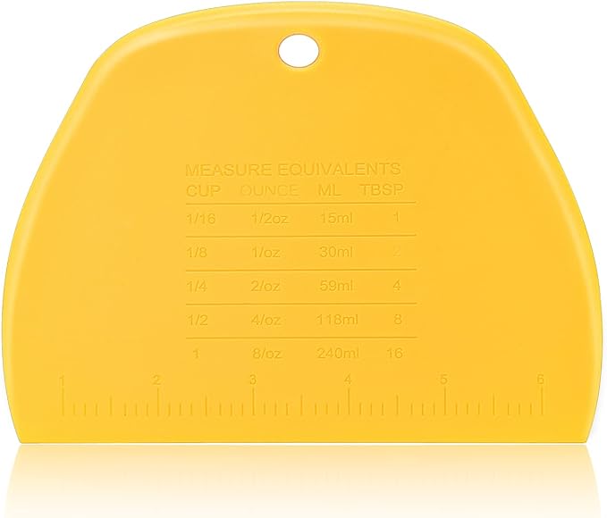 Dough Scraper Bench Scraper for Baking, 3 Pieces Food Safe Plastic - Image 3