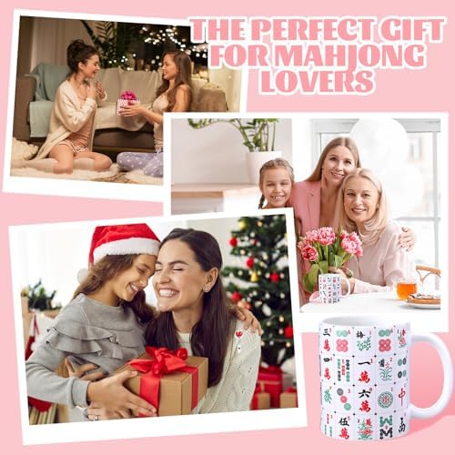 Christmas Mahjong Gift Mug 11oz Funny Ceramic Coffee Mug Women - Image 6
