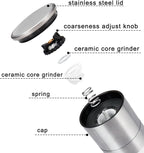 Gulex® Salt and Pepper Grinder Set, Pepper Mill, Sea Salt Shaker Grinder - Image 5