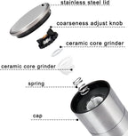 Gulex® Salt Grinder Pepper Mill, Refillable, Adjustable Coarseness Black Pepper - Image 5