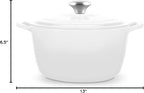 ROSSALLINI Signature Enameled Cast Iron Dutch Oven, Non-Stick Serving Pot - Image 10