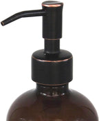 2 Pack Thick Amber Glass Pint Jar Soap Dispenser - Image 2