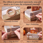 4 Pcs Thanksgiving Coffee Bar Table Decor Wooden Autumn Book Sign - Image 5