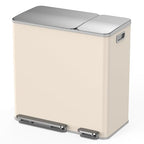 Lovewind Double Trash Can Kitchen, 13+5.5 Gallon Stainless Steel Dual Trash and by LOVEWIND