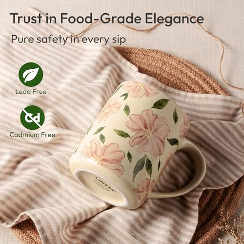 18 oz Large Ceramic Coffee Mug, Porcelain Tea Cup with Big Handle - Image 4