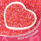 Edible Sanding Sugar Sprinkles for Cake Decorating,Gold Red Pink White Mix - Image 6