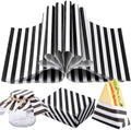 Marspark 100 Sheet Black and White Striped Wax Paper for Food 12 x 12 Inch by Marspark