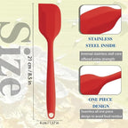 8 Pieces Silicone Spatulas, 8.3 inch Small Spatulas Non-stick Heat-Resistant - Image 3