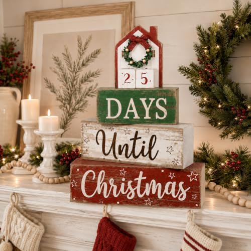 Christmas Countdown Decorations Indoor, Christmas Table Decor for Home - Image 5