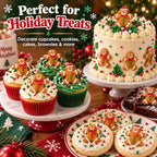 Oasis Supply Christmas Gingerbread Man Edible Icing Decorations – 15 Count – Holiday Cake & Cupcake Toppers for Cookies, Cakes, Cupcakes & Desserts - Image 4