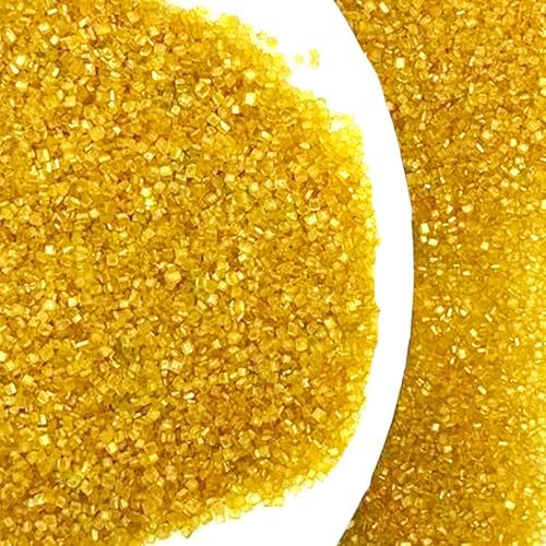 Edible Gold Sanding Sugar Sprinkles 142g/ 5.01oz Sugar Crystals for Cake Decorating Candy Baking Decorations Ice Cream Toppings and Cupcake Decorating for Valentines Halloween Christmas - Image 3