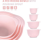 BoxedHome Nesting Plastic Mixing Bowl Set, 4 Piece Mixing Bowl Set - Image 2