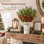 Christmas Table Decor with Metal Pot, Winter Xmas Centerpieces for Tables - Image 5