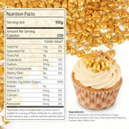Edibles Gold Bells Sprinkles for Cake Decorating, 150g/5.29oz, Golden Sprinkles Edible, Metallic Sugar Bell Shape Sprinkle, Cupcake Decoration, Cookies Donuts Topper, Baking Party Supplies - Image 2