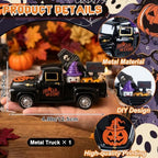 5 Inch Halloween Vintage Metal Truck Tiered Tray Decor - Image 4