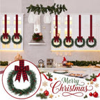 Retrowavy 12 Pcs Christmas Kitchen Cabinet Wreaths with Ribbon Small Wreath - Image 3