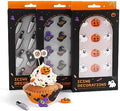 Edible Halloween Cake Decorations, Pumpkin Cupcake Toppers, Ghost Cake Decorations, Edible Knives Cupcake Toppers, Witch Hats for Cake Decorating, Cookies, Cupcakes, Macaron, and Ice Cream by Milovin