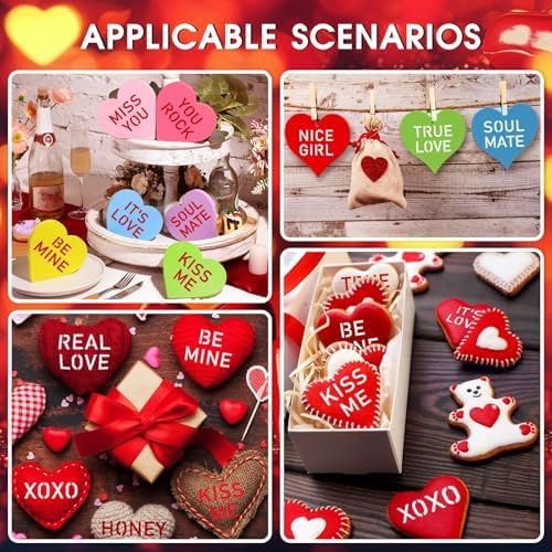 36 Pcs Valentine's Day Conversation Hearts Cookie Stencils for Baking - Image 7
