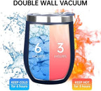 MEZMUT 12oz Insulated Wine Tumbler Glass Bulk with Lid (Navy,4 Pack) - Image 5