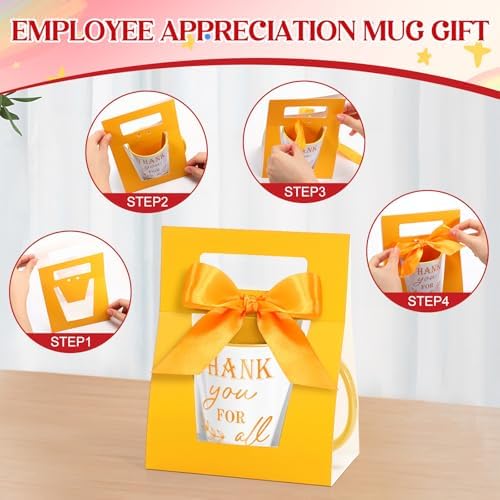 LemonRoad 6 Set Employee Appreciation Gifts 12 oz Thank You Mug and Mug Box - Image 4