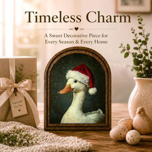 Christmas Duck Arched Table Sign, Vintage Farmhouse Shelf Decor - Image 3
