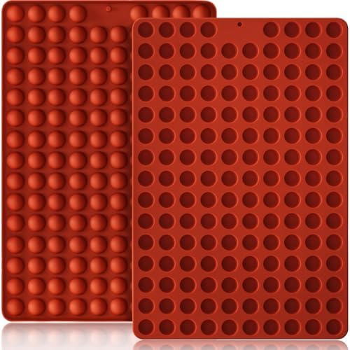 HKNMTT Mini Semi Sphere Shape Molds Silicone, 2x148 Cavities Round Baking Moulds for Dog Treats Snack Candy Chocolate Chip Cookie Wax Yogurt Melts, Oven Safe Small Half Ball Pellet Sheets by HKNMTT