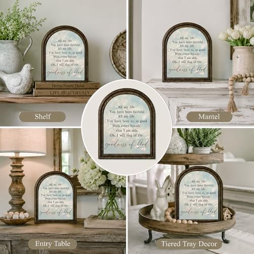 Goodness of God Arched Decor, Faith Table Sign, 5.9x7.9 - Image 5