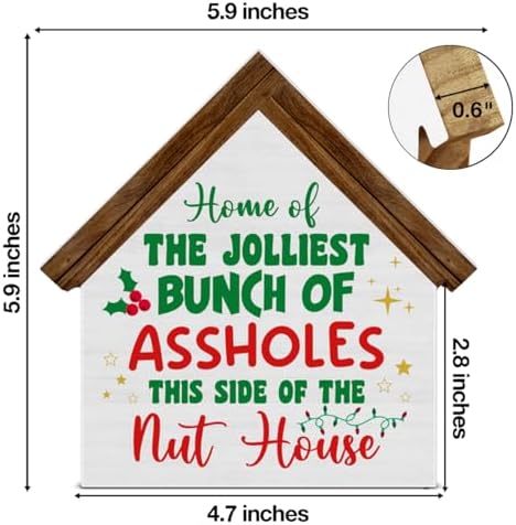 Funny Christmas Decorations, Home of the Jolliest Bunch of Assholes - Image 2