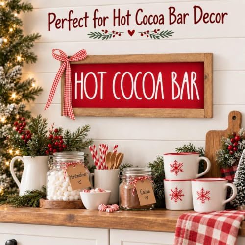Christmas Hot Cocoa Bar Sign, Table, Shelf, Wall Decor for Indoor - Image 5