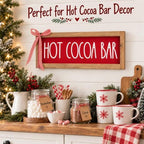 Christmas Hot Cocoa Bar Sign, Table, Shelf, Wall Decor for Indoor - Image 5