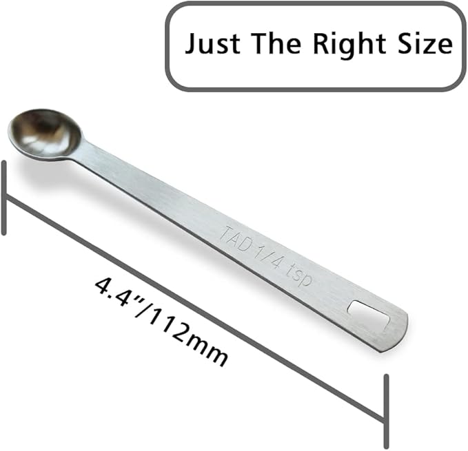 5PCS 1/4 Teaspoon Single Tiny Measuring Spoon, Small Individual Stainless Steel - Image 2