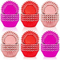 SANNIX 450Pcs Valentine's Day Foil Cupcake Liners Red Pink Cupcake Wrappers Foil Metallic Muffin Liners Baking Cups for Valentines Wedding Party Decorations Supplies by SANNIX