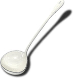 White Soup Ladle Spoons 13.7 Inch Big Serving Cooking Spoons Enamel Steel Stew by Roadmap