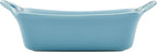 Rachael Ray Ceramics Au Gratin Set, Rectangular, Two 12-ounce, Agave Blue - Image 3