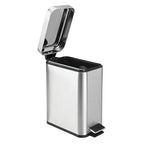 mDesign Rectangular Step-Open Wastebasket Trash Can - Image 7