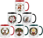 Didaey 6 Pcs Yule Winter Solstice Ceramic Mug for Women by Didaey