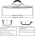 12 Inch Tempered Glass Lid for Lodge 12" Cast Iron Skillets & 7QT Dutch Ovens - Image 2