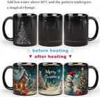 Kmiles Heat Changing Christmas Tree Snowman Mug Colour Changing Magical Coffee/Tea Cup 12 Oz, Blue/Red/White, Wonderful Christmas Gifts. - Image 2