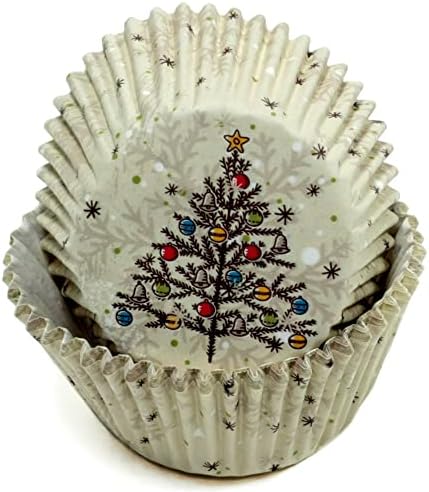 Chef Craft Paper Patterned Cupcake Liners, 50 Count, Off White/Green/Blue/Yellow/Red by ChefCraft