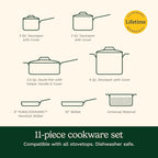 Cuisinart 11-Piece Matte Black Elegance Cookware Set - Image 7