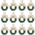 Retrowavy 12 Pcs Small Christmas Kitchen Cabinet Wreaths with Ribbon by Retrowavy