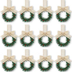 Retrowavy 12 Pcs Small Christmas Kitchen Cabinet Wreaths with Ribbon by Retrowavy