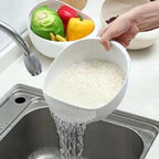 Rice Sieve Plastic Colander Kitchen Drain Basket - Image 2
