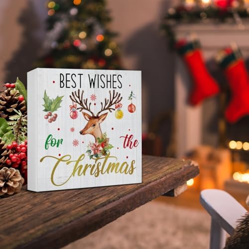 Christmas Sign Decor, Elk Christmas Decorations - Image 5