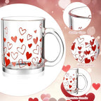 Maxcheck 6 Pack 12 oz Valentines Day Heart Coffee Mugs - Image 3