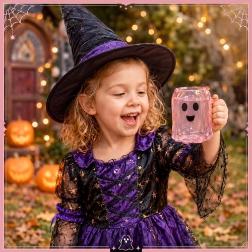 Didaey 4 Pcs Halloween Boo Ghost Coffee Mugs Pink Novelty Spooky Cups - Image 3
